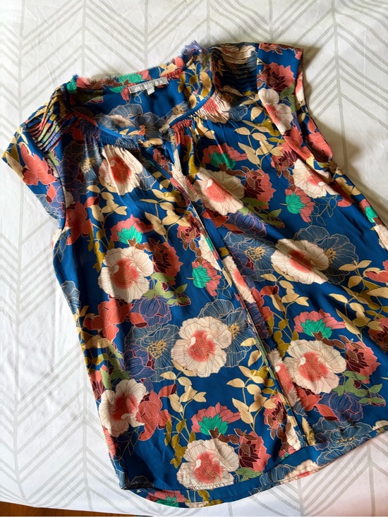 Daniel Rainn Tops - Daniel Rainn Blue Floral Button-Front Blouse